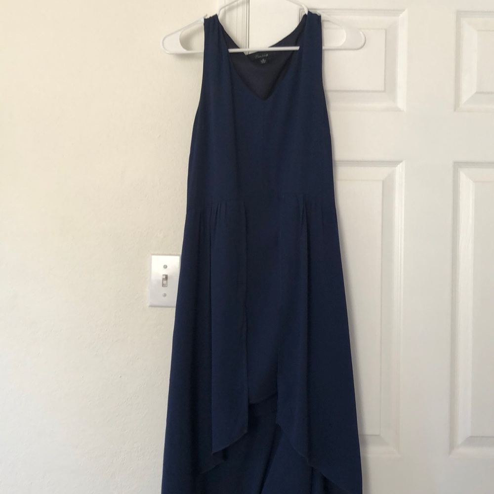 Blue high low dress